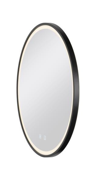 TRUKKO 60, Spiegel Ø 60 cm, chrom, schwarzer rand