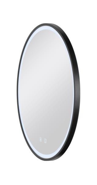 TRUKKO 60, Spiegel Ø 60 cm, chrom, schwarzer rand