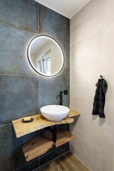 TRUKKO 60, Spiegel Ø 60 cm, chrom, schwarzer rand