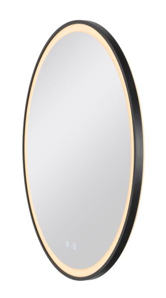 TRUKKO 80, Spiegel Ø 80 cm, chrom, schwarzer rand