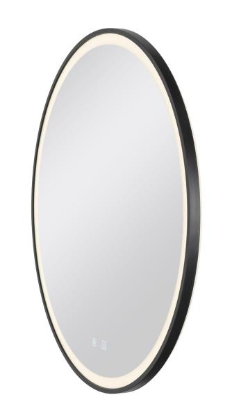 TRUKKO 80, Spiegel Ø 80 cm, chrom, schwarzer rand