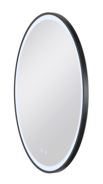 TRUKKO 80, Spiegel Ø 80 cm, chrom, schwarzer rand