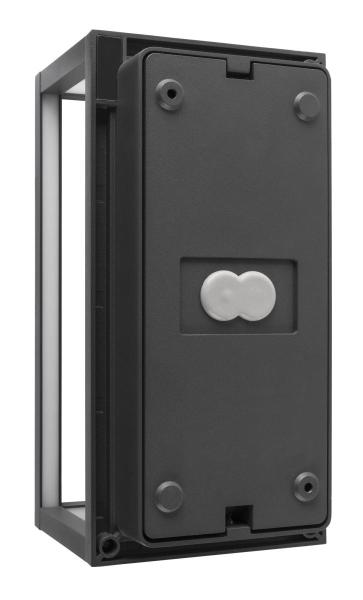 QUADRULO, Wandaufbauleuchte, 3000 K, anthrazit/braun