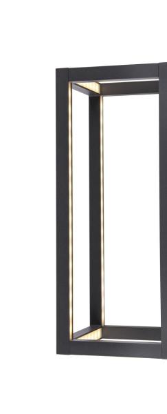 QUADRULO, Wandaufbauleuchte, 3000 K, anthrazit/braun