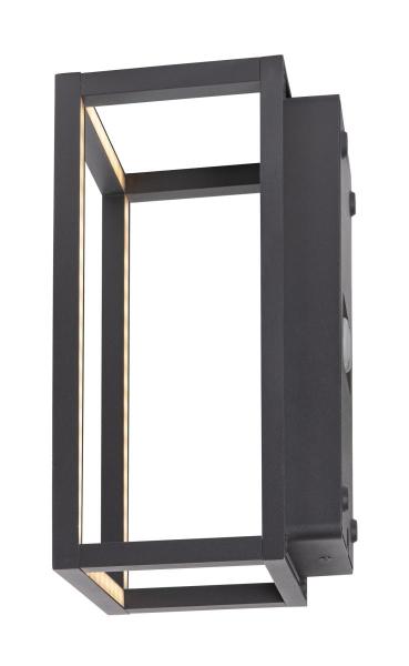 QUADRULO, Wandaufbauleuchte, 3000 K, anthrazit/braun