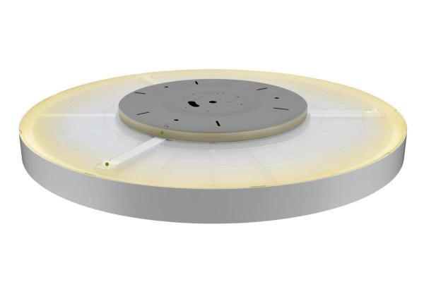 MEDO® 90, Deckenaufbauleuchte, rund, 2700/3000/4000 K, 79 W, Phasenabschnitt, 110°, grau