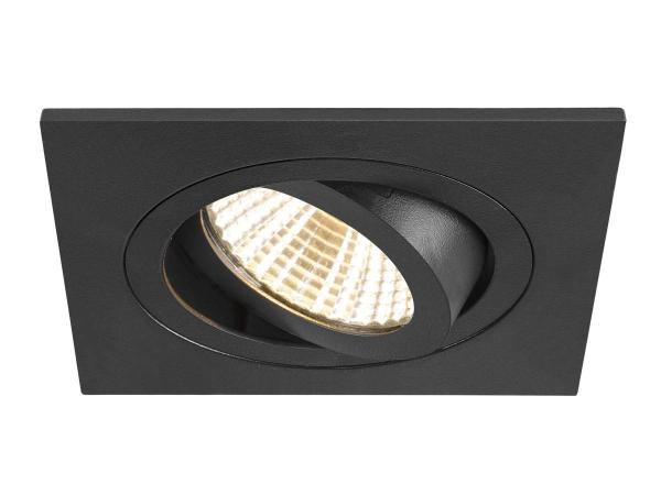 NEW TRIA® 75, Deckeneinbauring, L: 9 B: 9 H: 2.6 cm, IP 20, schwarz