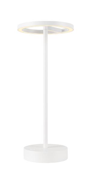 VINOLINA ONE, Tischleuchte, Akku, IP54, 2700 K, TOUCH, weiß