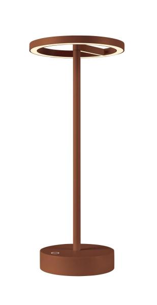 VINOLINA ONE, Tischleuchte, Akku, IP54, 2700 K, TOUCH, rost