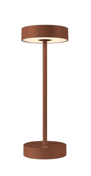 VINOLINA, Tischleuchte, Akku, IP54, 2700/3000 K, TOUCH, rost