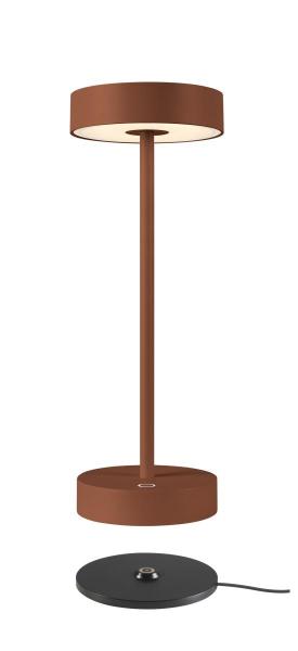 VINOLINA, Tischleuchte, Akku, IP54, 2700/3000 K, TOUCH, rost