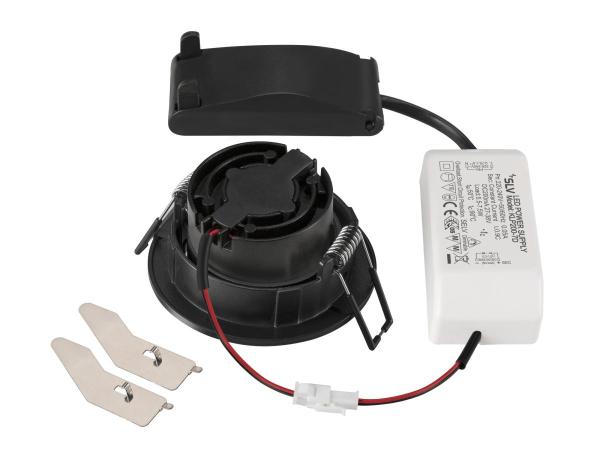 NEW TRIA® 68, Deckeneinbauleuchte, 3000 K, 38°, IP 20, rund, schwarz