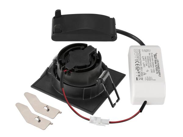 NEW TRIA® 68, Deckeneinbauleuchte, 3000 K, 38°, IP 20, quadratisch, schwarz