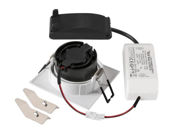 NEW TRIA® 68, Deckeneinbauleuchte, 3000 K, 60°, IP 20, quadratisch, weiß