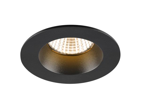 NEW TRIA® 68, Deckeneinbauleuchte, 2700 K, 38°, IP 20 / IP 65, rund, schwarz