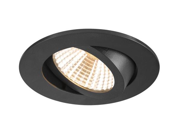 NEW TRIA® UNIVERSAL 68, Deckeneinbauleuchte, 2500/3000/4000 K, 60°, IP 20, rund, schwarz