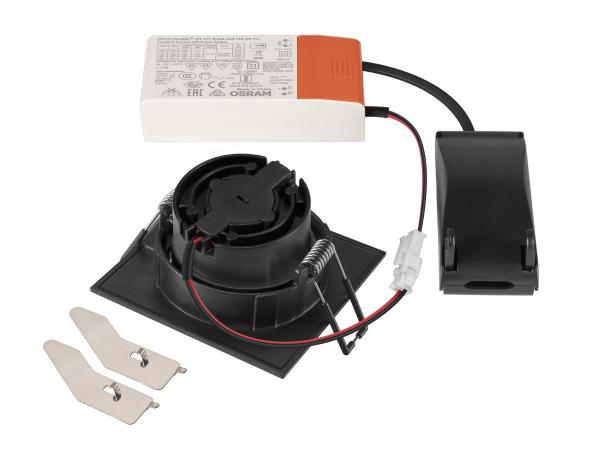 NEW TRIA® UNIVERSAL 68, Deckeneinbauleuchte, 2500/3000/4000 K, 38°, IP 20, quadratisch, schwarz