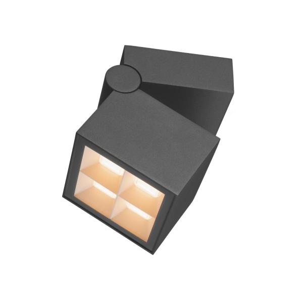 S-CUBE, Wand- und Deckenaufbauleuchte, 2700/3000 K, 15 W, PHASE, 80°, anthrazit