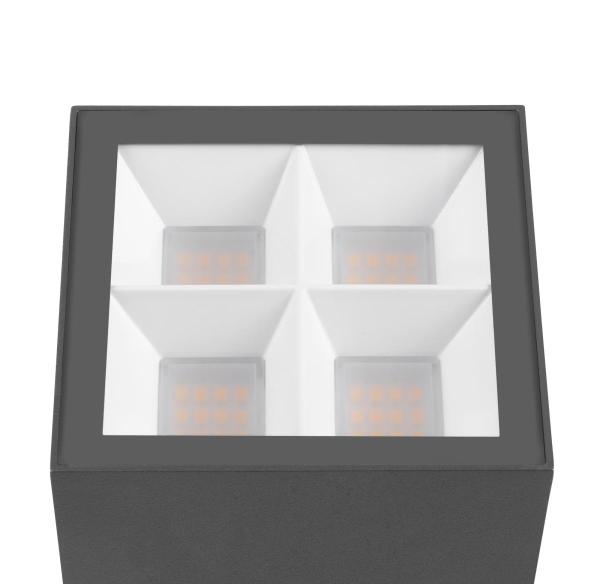 S-CUBE, Wand- und Deckenaufbauleuchte, 2700/3000 K, 15 W, PHASE, 80°, anthrazit