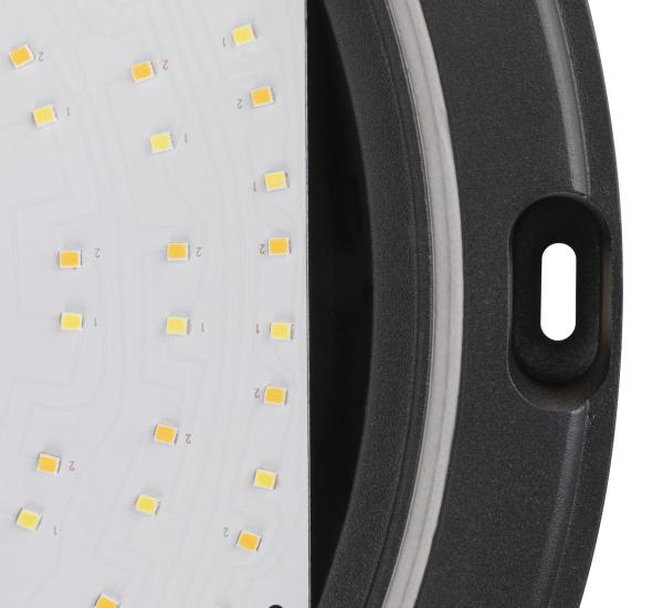 OUTDOOR BULKHEAD V 360, SENSOR 20W 830/840/856 IP65 IK10, schwarz