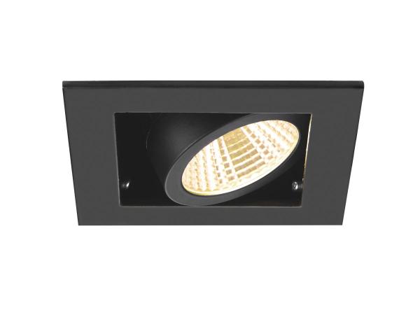 KADUX, Deckeneinbauleuchte, single, 3000 K, 38°, IP 20, quadratisch, schwarz