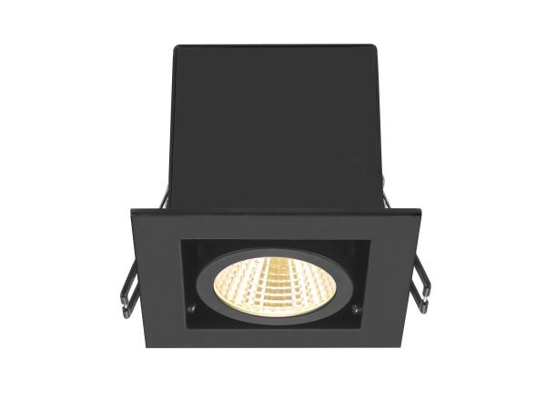 KADUX, Deckeneinbauleuchte, single, 3000 K, 38°, IP 20, quadratisch, schwarz