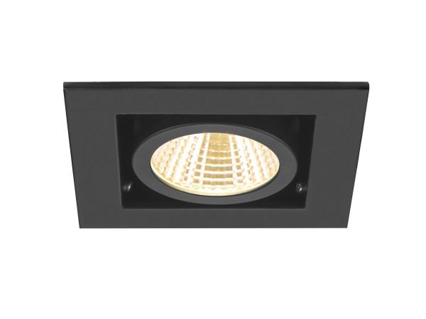 KADUX, Deckeneinbauleuchte, single, 3000 K, 38°, IP 20, quadratisch, schwarz