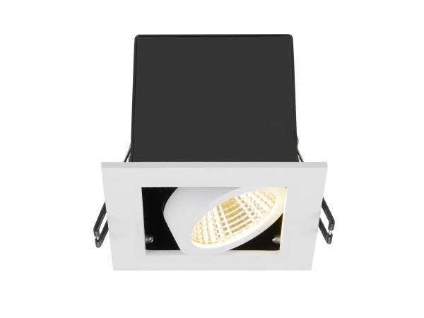 KADUX, Deckeneinbauleuchte, single, 3000 K, 38°, IP 20, quadratisch, weiß