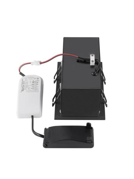 KADUX, Deckeneinbauleuchte, double, 3000 K, 38°, IP 20, quadratisch, schwarz