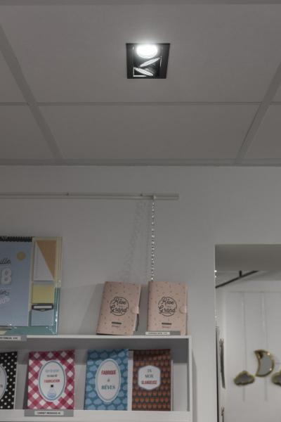 KADUX, Deckeneinbauleuchte, triple, 3000 K, 38°, IP 20, quadratisch, schwarz