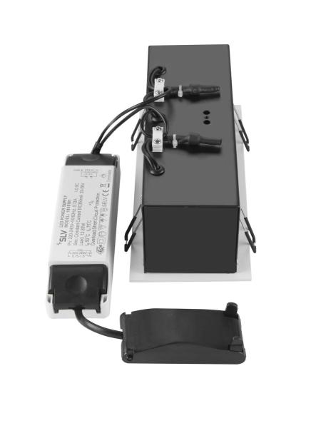 KADUX, Deckeneinbauleuchte, triple, 3000 K, 38°, IP 20, quadratisch, weiß