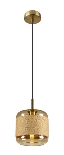 PANTILO ROPE 20, Pendelleuchte, 250 cm, E27, 15 W, gold