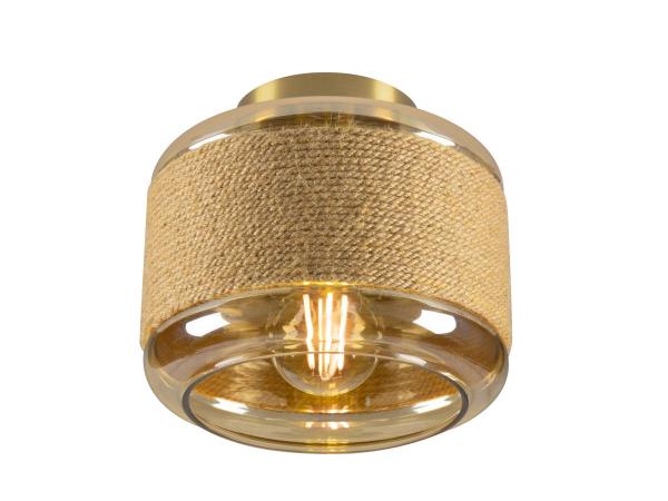 PANTILO ROPE 19, Wand- und Deckenaufbauleuchte, zylindrisch, 1x max. 15 W E27, gold