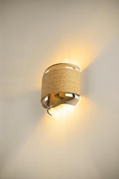 PANTILO ROPE, Wandaufbauleuchte, anderes, 1x max. 15 W G9, gold