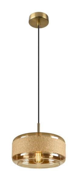 PANTILO ROPE 27, Pendelleuchte, 250 cm, E27, 15 W, gold