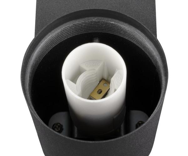 VARYT, Wandaufbauleuchte, rund, 1x max. 6 W E14, schwarz