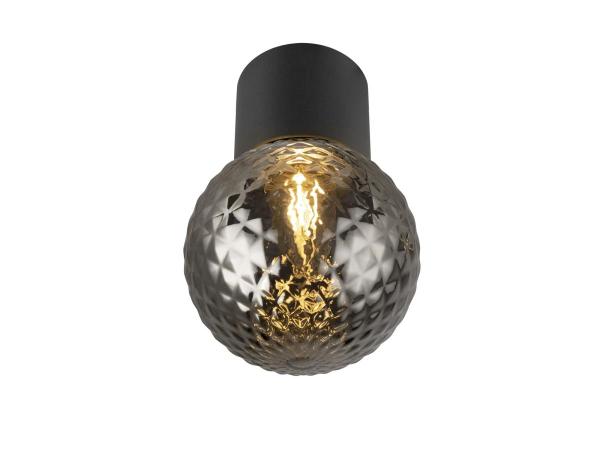 VARYT, Deckenaufbauleuchte, rund, 1x max. 6 W E14, schwarz