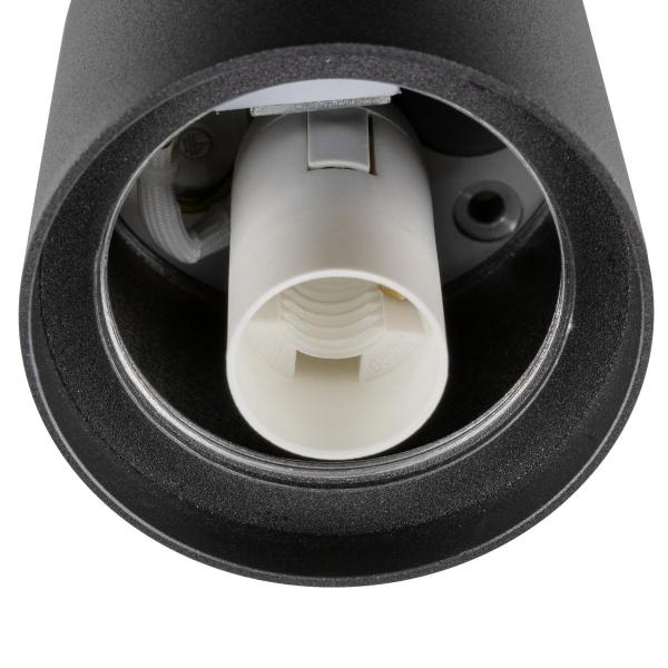 VARYT, Deckenaufbauleuchte, rund, 1x max. 6 W E14, schwarz