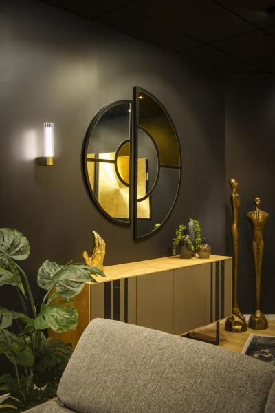 LYGANT single, Wandaufbauleuchte, 3000 K, 8 W, messing