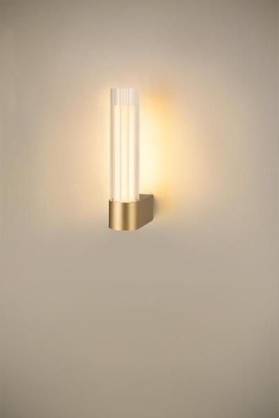 LYGANT single, Wandaufbauleuchte, 3000 K, 8 W, messing