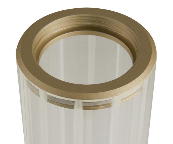 LYGANT double, Wandaufbauleuchte, 3000 K, 11 W, messing