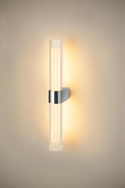 LYGANT double, Wandaufbauleuchte, 3000 K, 11 W, chrom