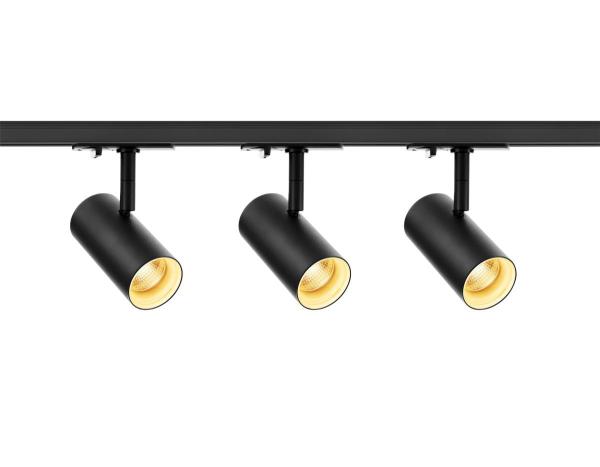 NOBLO® SPOT, Schienensystem Set, rund, 2700 K, 19 W, Phasenabschnitt, 32°, schwarz