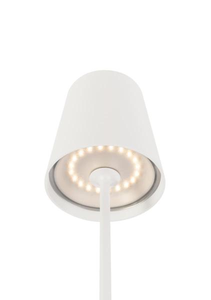 VINOLINA TWO, Tischleuchte, Akku, IP65, 2200/2700/3000 K, TOUCH, weiß