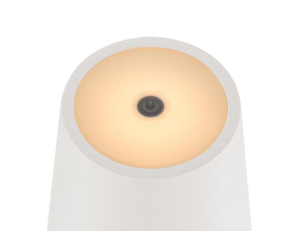 VINOLINA TWO, Tischleuchte, Akku, IP65, 2200/2700/3000 K, TOUCH, weiß