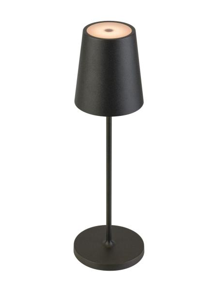 VINOLINA TWO, Tischleuchte, Akku, IP65, 2200/2700/3000 K, TOUCH, schwarz