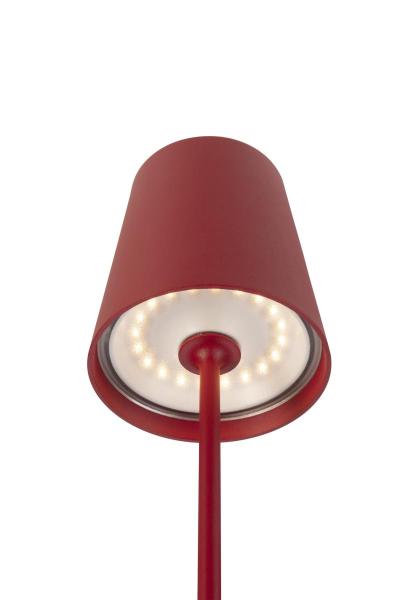VINOLINA TWO, Tischleuchte, Akku, IP65, 2200/2700/3000 K, TOUCH, rot
