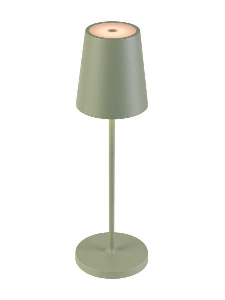 VINOLINA TWO, Tischleuchte, Akku, IP65, 2200/2700/3000 K, TOUCH, grün