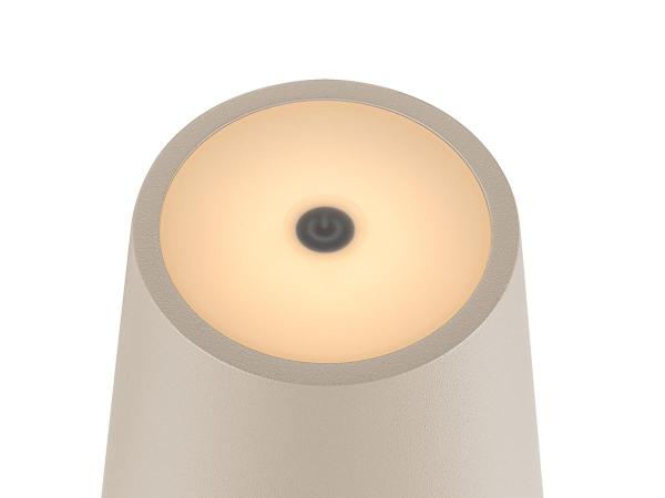 VINOLINA TWO, Tischleuchte, Akku, IP65, 2200/2700/3000 K, TOUCH, beige