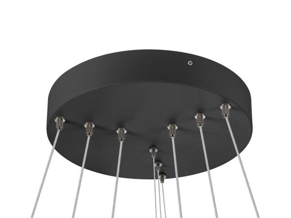 ONE FLAT, Pendelleuchte, triple, 300 cm, 2700/3000 K, DALI 2, Touch, schwarz